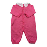 Marlu' Tutina Manica Lunga Tinta Unita con Ricami per Neonata EP1310 ROSA MARLU' 