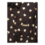 MOSCHINO camicia manica lunga tinta unita con stampe cuoricini Nero per Bambina HDC01W NERO MOSCHINO 
