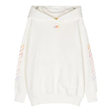 Off-White Felpa Tinta Unita con Cappuccio per Bambina OGBB002S24 BIANCO OFF-WHITE 