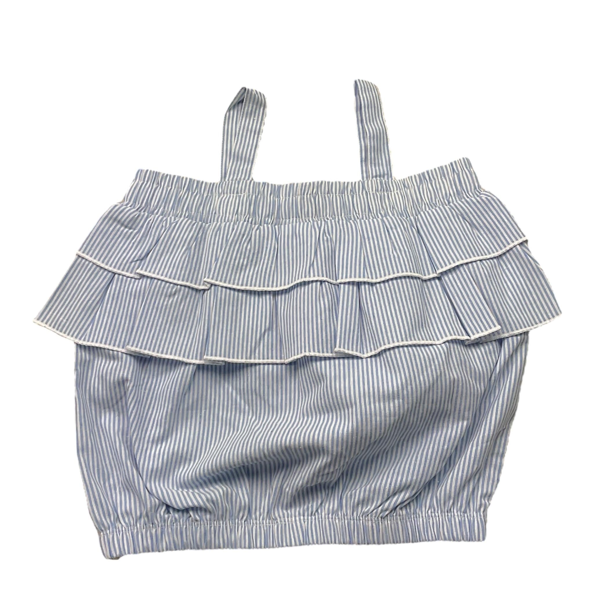 Emc Top Bicolore con Fantasia A Righe per Bambina BX2386 BIANCO/AZZURRO EMC 