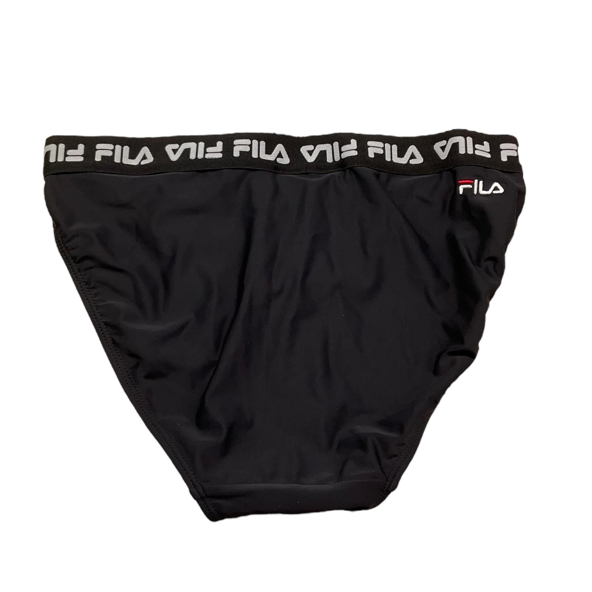 Fila Costume Mutandina Tinta Unita con Loghi per Bambino 688673 NERO FILA 