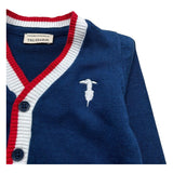 Trussardi Cardigan Tinta Unita Scollo A V per Neonato TIP26007CD BLU TRUSSARDI 
