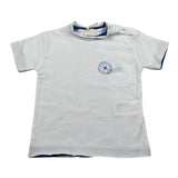 Nanan T-Shirt Girocollo Tinta Unita con Stampa per Neonato E2416512B BIANCO NANAN 