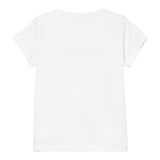 Liu Jo T-Shirt Girocollo Tinta Unita con Brillantini per Neonata KA5081NX BIANCO LIU JO 