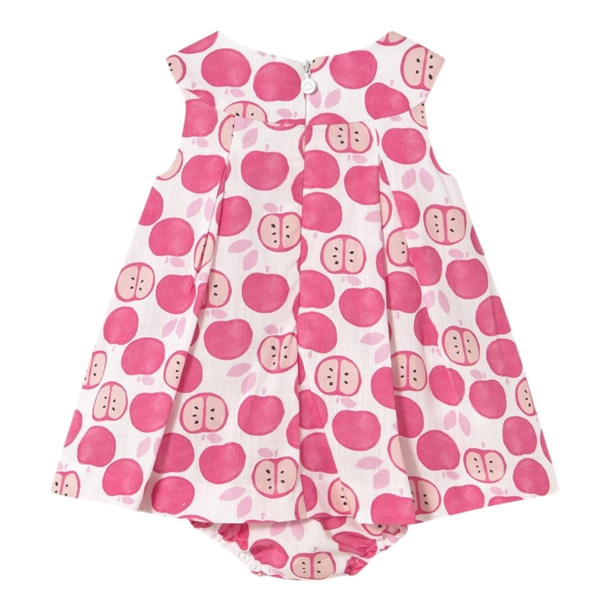 Mayoral Abito Giromanica Tinta Unita con Stampa In Contrasto E Culotte per Neonata 1865 BIANCO MAYORAL 