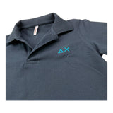 Sun68 Polo Mezza Manica Tinta Unita con Logo per Bambino A35315 BLU SUN68 
