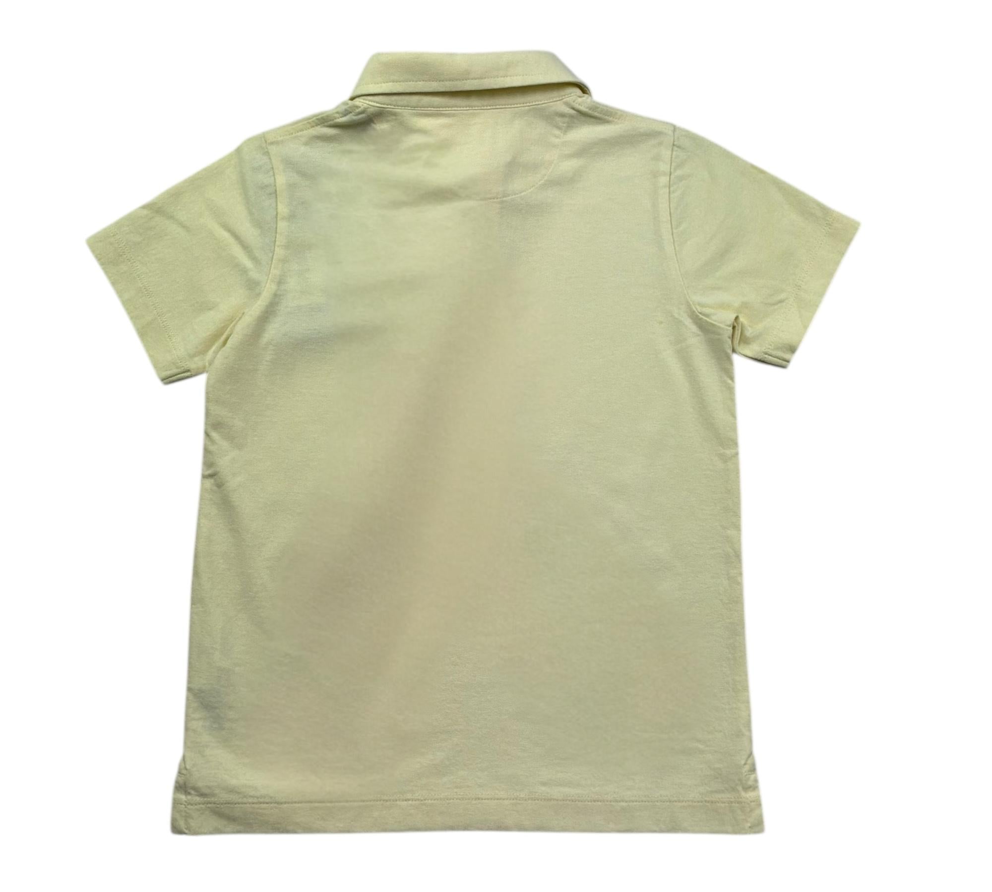 Saint Barth Polo Mezza Manica Tinta Unita con Ricami per Bambino BRIGHTON GIALLO SAINT BARTH 