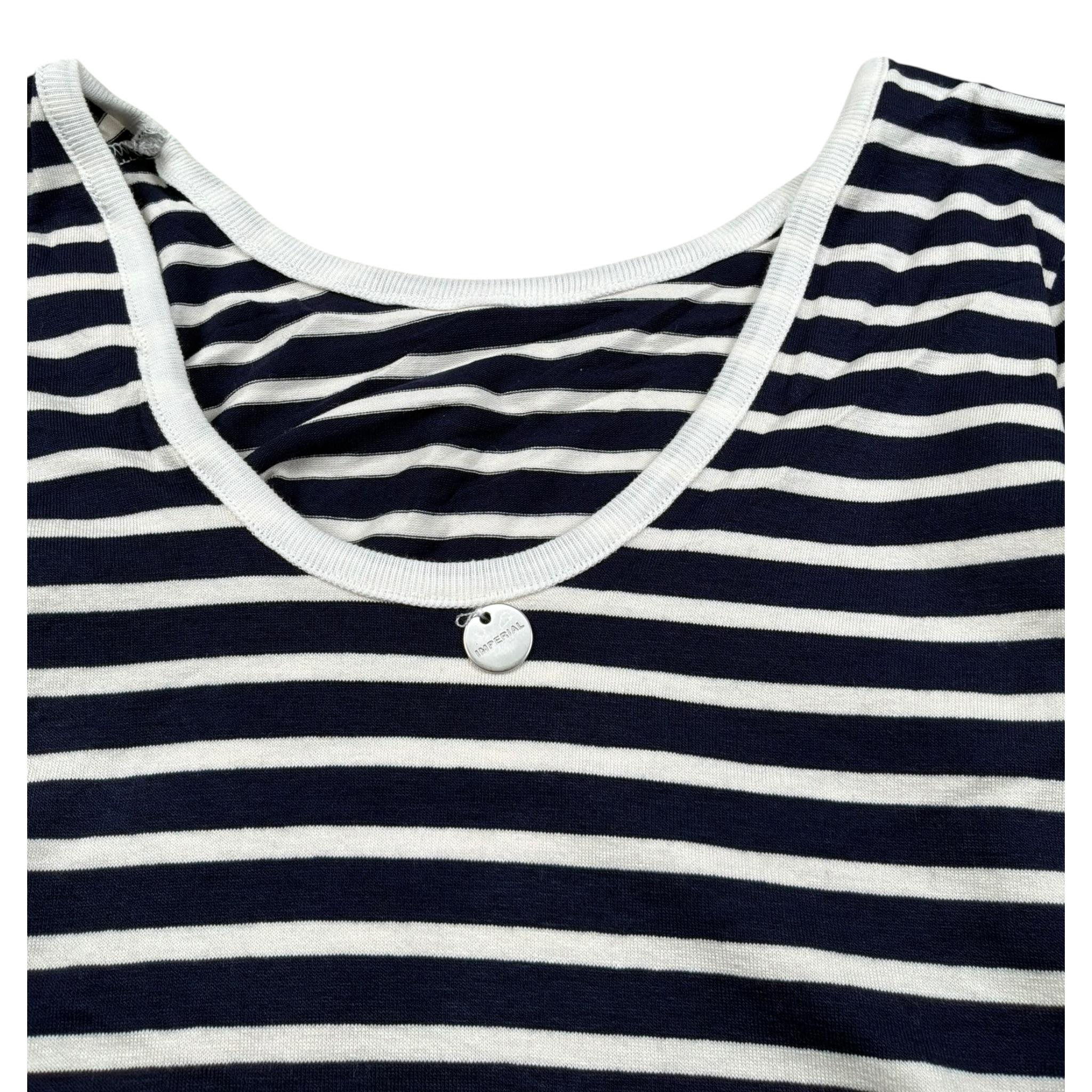 Imperial Shirt Fantasia A Righe per Bambina ML05031G75 BIANCO/BLU IMPERIAL 