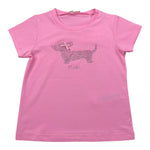Liu Jo T-Shirt Girocollo Tinta Unita con Brillantini per Bambina KA5021XXJ ROSA LIU JO 