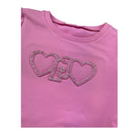 Liu Jo Felpa Chiusa Girocollo Tinta Unita con Logo per Bambina KA5014J ROSA LIU JO 