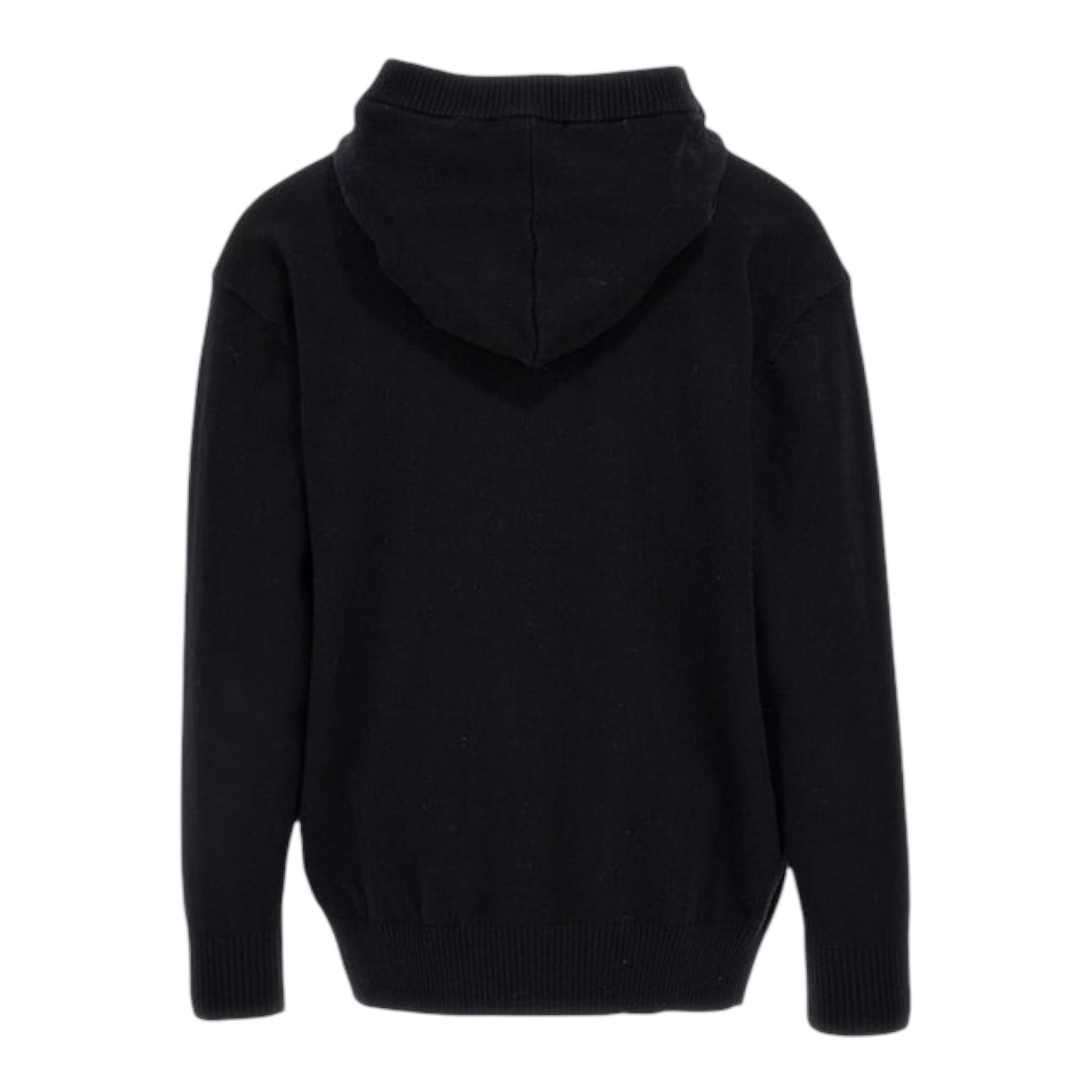 MOSCHINO maglia tinta unita con stampa e cappuccio Nero per Bambino HUW018 NERO MOSCHINO 