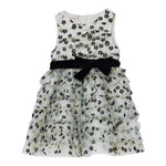 LIU JO abito giromanica tinta unita con tulle e fori Panna per Neonata KF4103XX PANNA LIU JO 