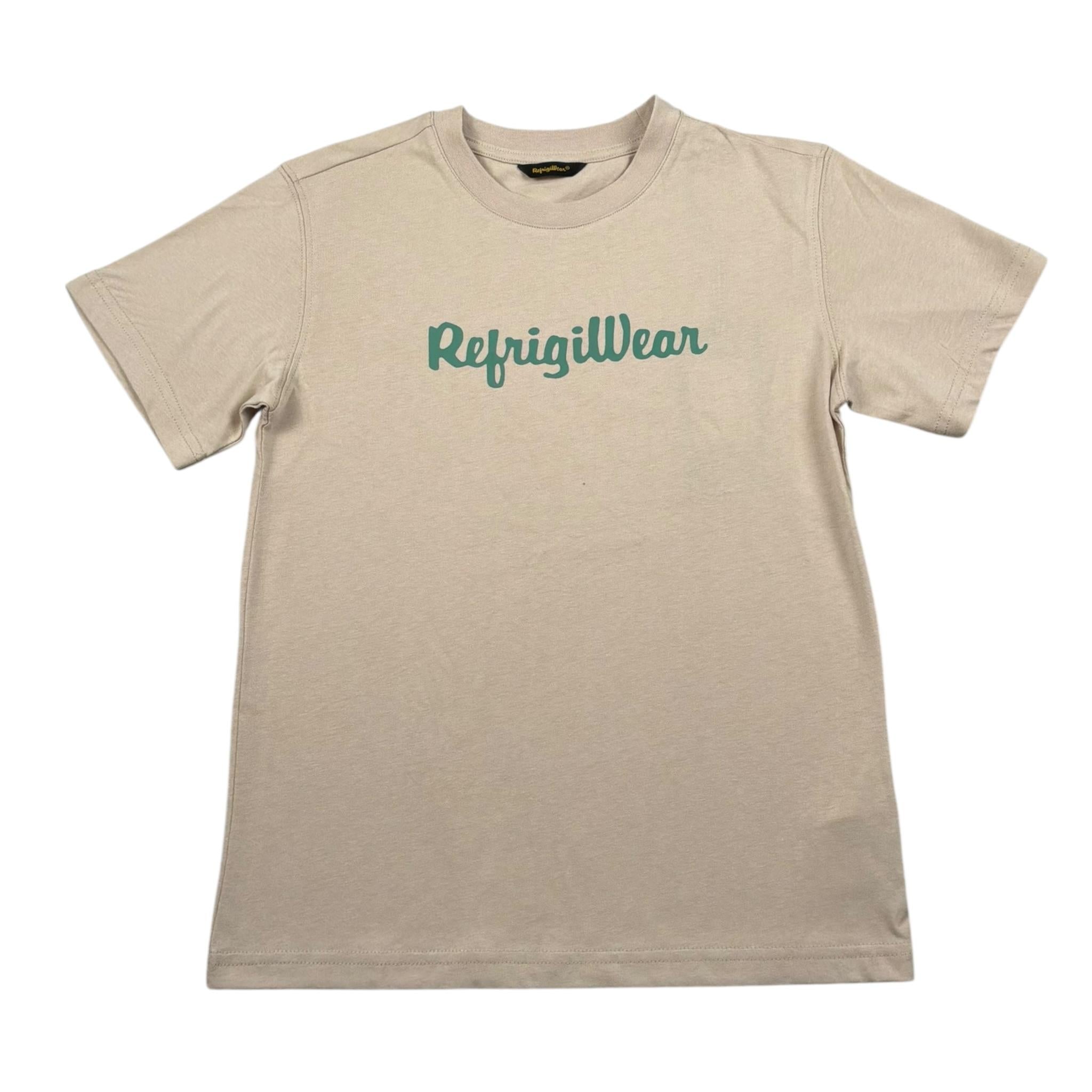 Refrigiwear T-Shirt Girocollo Tinta Unita con Logo per Bambino 136TRMJ25 BEIGE REFRIGIWEAR 