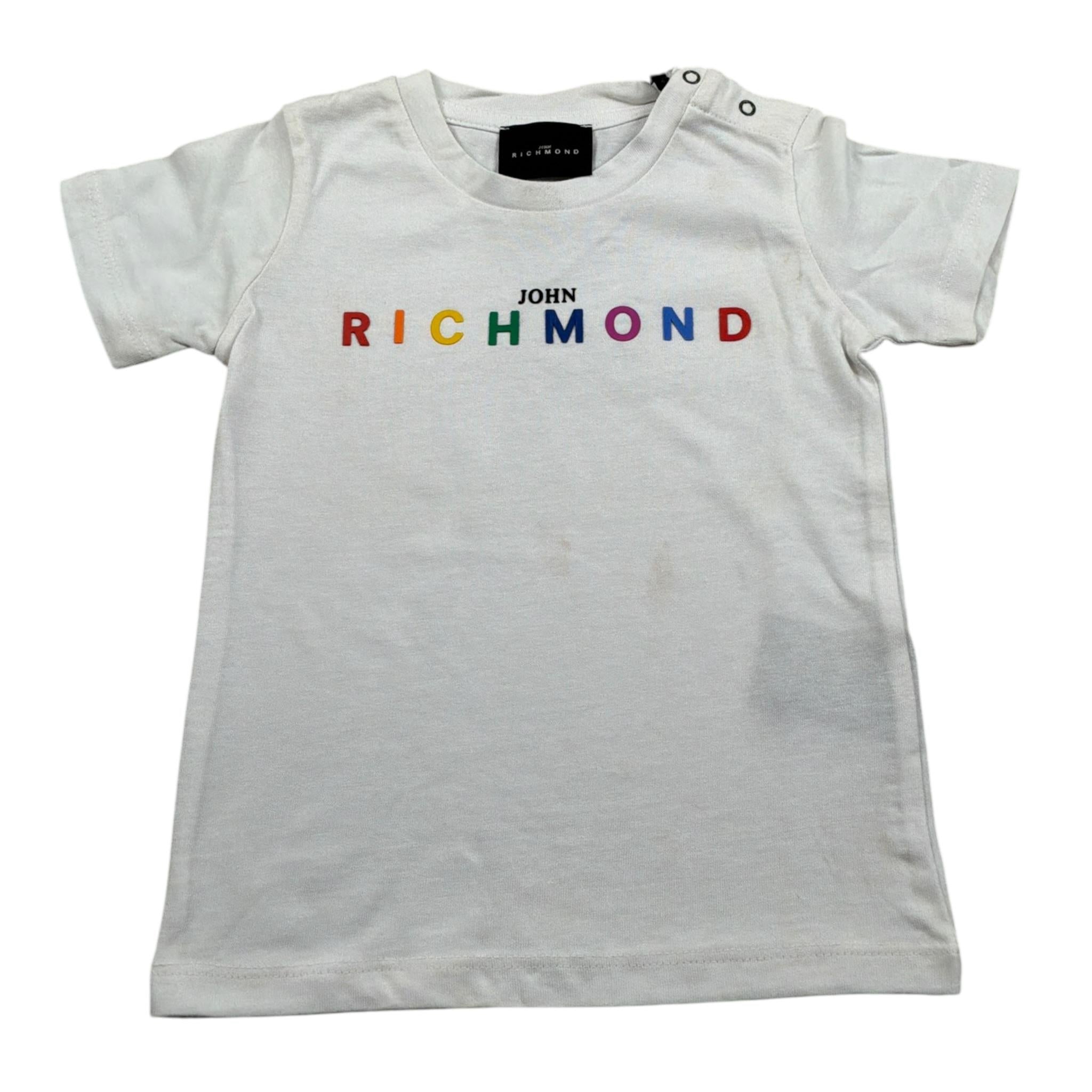 John Richmond T-Shirt Girocollo tinta unita con Stampa Bianco per Neonato RIP21046TS BIANCO JOHN RICHMOND 