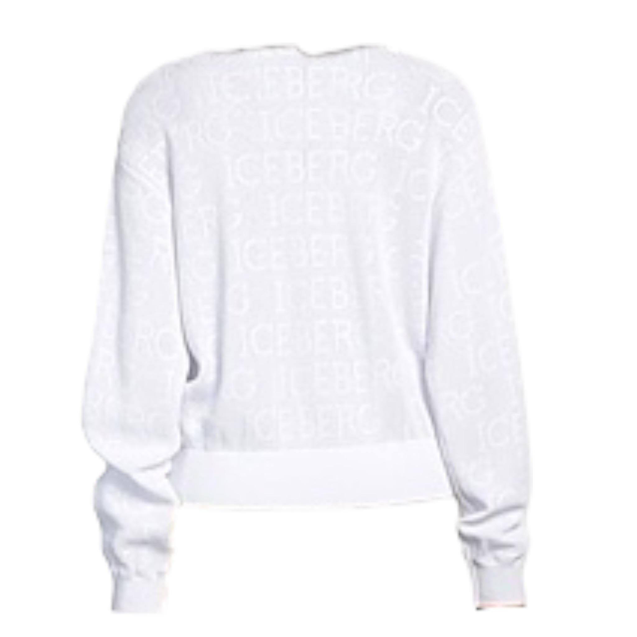 Iceberg Felpa Tinta Unita con Zip Traforata per Bambina SHICE5159J BIANCO ICEBERG 