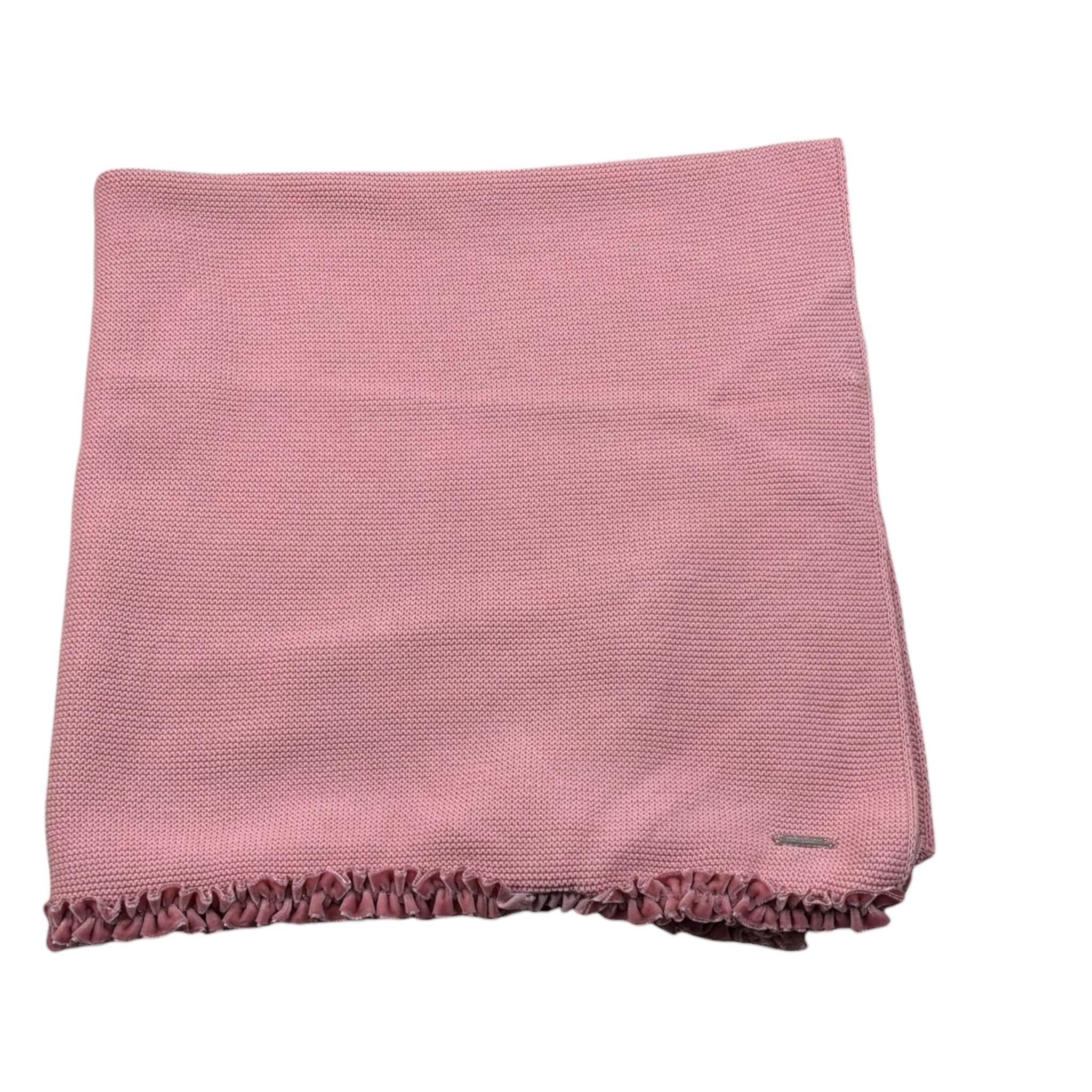 Cnd Coperta Tinta Unita con Rouches per Neonata 55711010 ROSA CND 