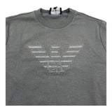 Emporio Armani Shirt Girocollo Tinta Unita con Logo per Bambino 6D4TJC VERDE EMPORIO ARMANI 