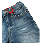 Diesel Bermuda In Denim Tinta Unita Girovita Regolabile per Neonato K00362X BLU DIESEL 