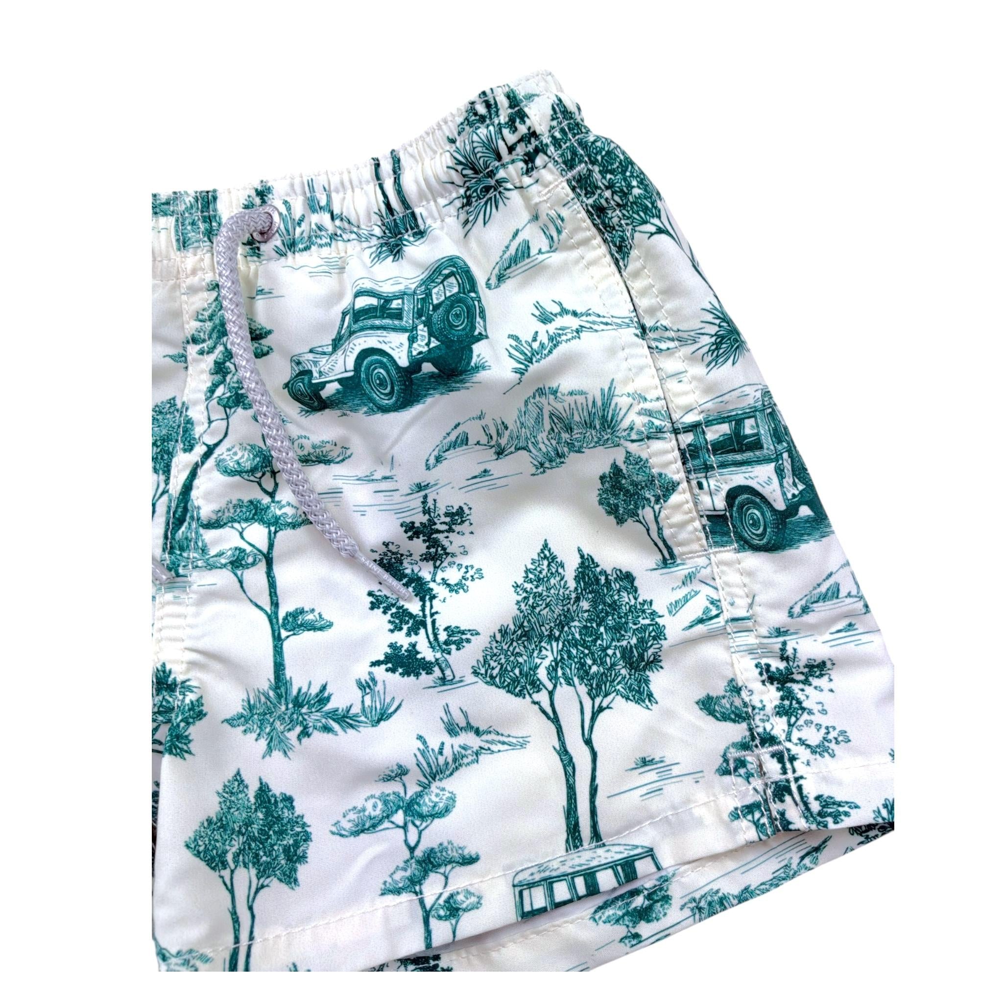 Saint Barth Costume Modello Boxer Tinta Unita con Stampa per Bambino COUNTRYU BEIGE SAINT BARTH 