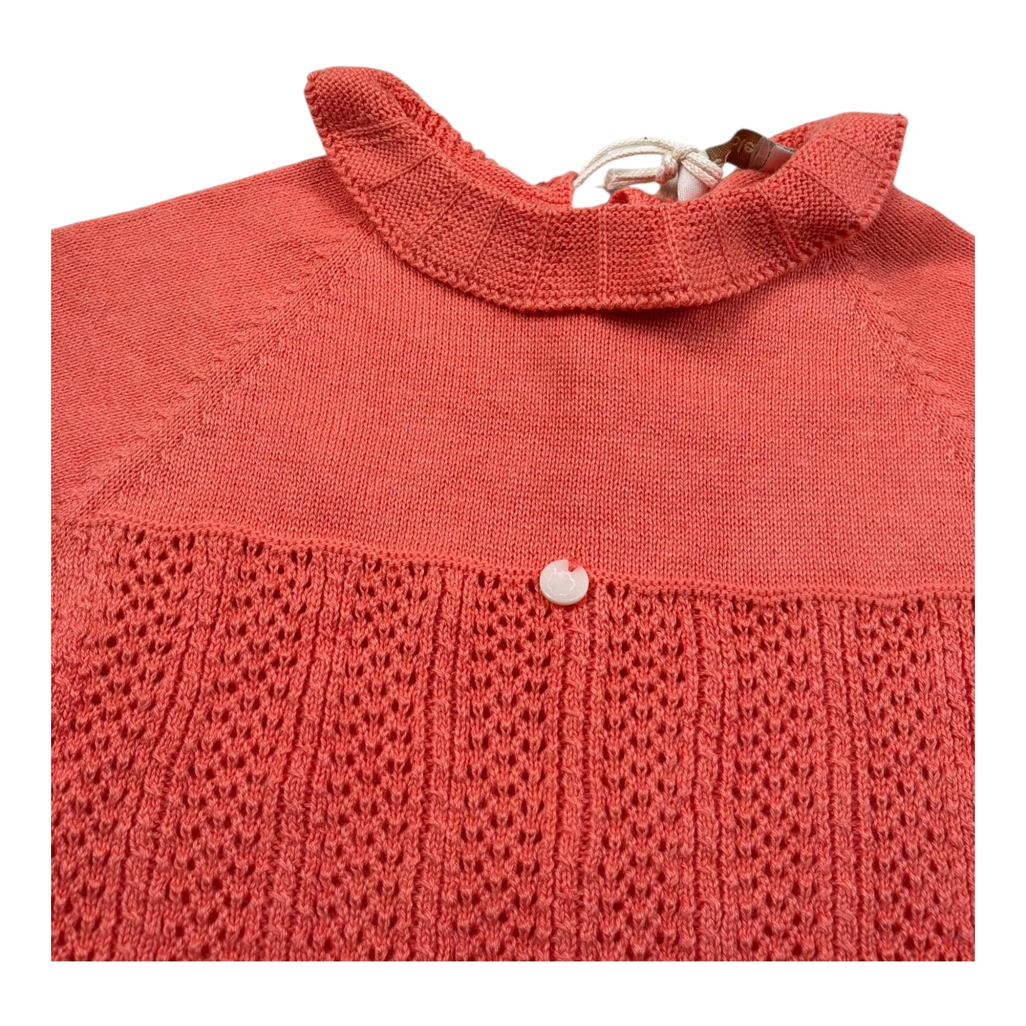 Wedoble Pagliaccetto Mezza Manica Tinta Unita per Neonata V2506305A CORALLO WEDOBLE 