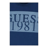 Guess T-Shirt Girocollo Tinta Unita con Stampa per Neonato N3GI02K8HM0 BLU GUESS 