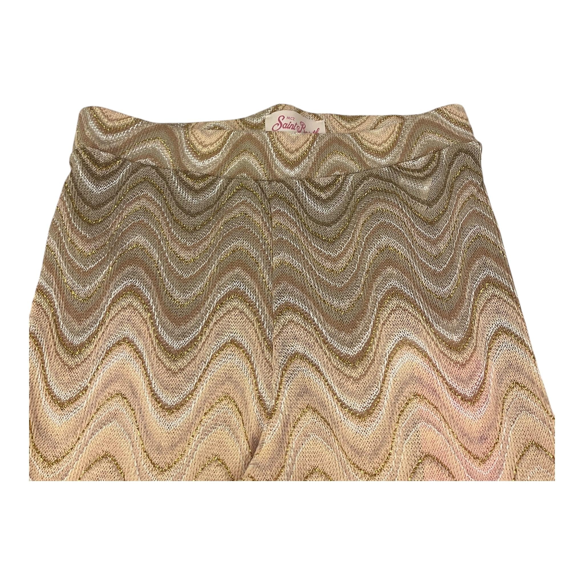 Saint Barth Pantalone Modello Zampa con Ricami per Bambina GWEN004 BEIGE SAINT BARTH 