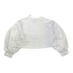 Dondup Felpa Girocollo Tinta Unita con Brillantini per Bambina DFFE016 BIANCO DONDUP 