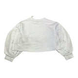 Dondup Felpa Girocollo Tinta Unita con Brillantini per Bambina DFFE016 BIANCO DONDUP 