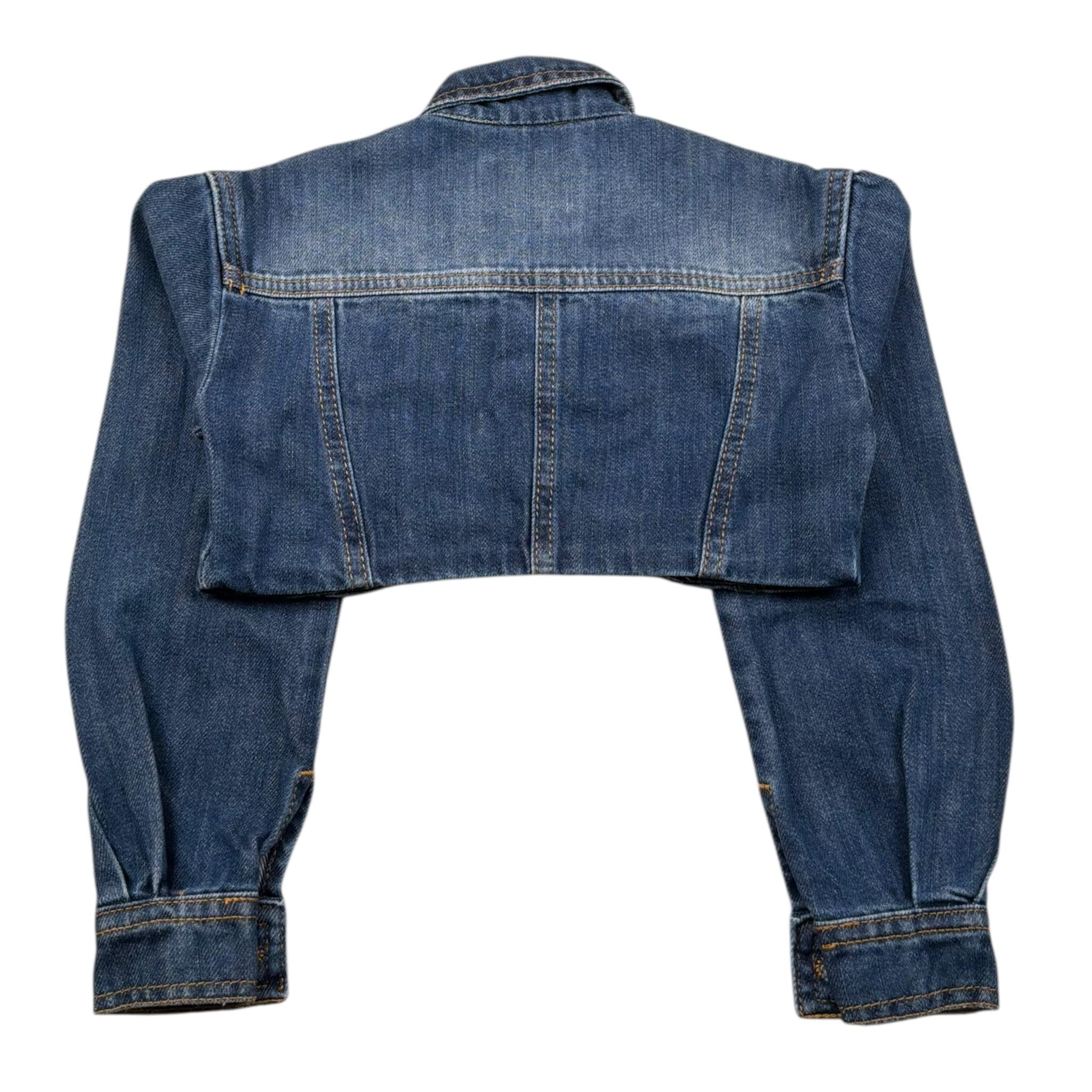 Naice Giubbino In Denim Modello Crop Tinta Unita per Bambina 2310713 BLU NAICE 