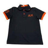 Suns68 Polo Mezza Manica Tinta Unita con Stampa per Bambino A35322 NERO SUNS68 