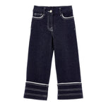 Monnalisa Jeans Tinta Unita Modello Palazzo per Bambina 19E406 BLU MONNALISA 