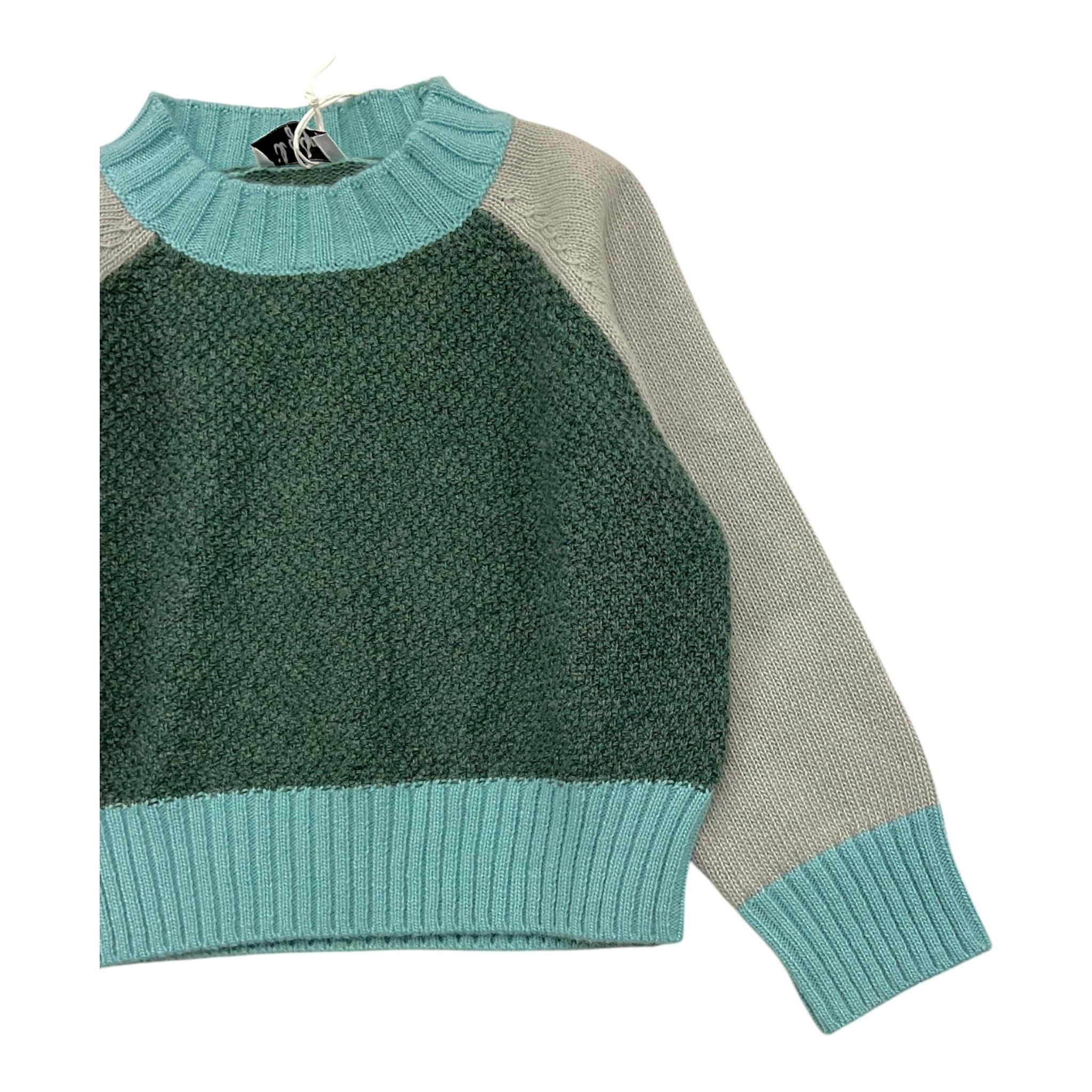 IL GUFO maglia tricolore girocollo Verde per Neonato A24MA453EM220N VERDE IL GUFO 