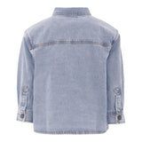 Moschino Camicia In Denim Tinta Unita con Stampa per Bambina HUC01F AZZURRO MOSCHINO 