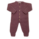 BABIDU tutina tinta unita con bottoni in filo Viola per Neonata 10683 VIOLA BABIDU 