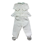 I Delfi Completo 2 Pezzi Shirt-Ghettina Tinta Unita per Neonata 25P5141 BIANCO I DELFI 