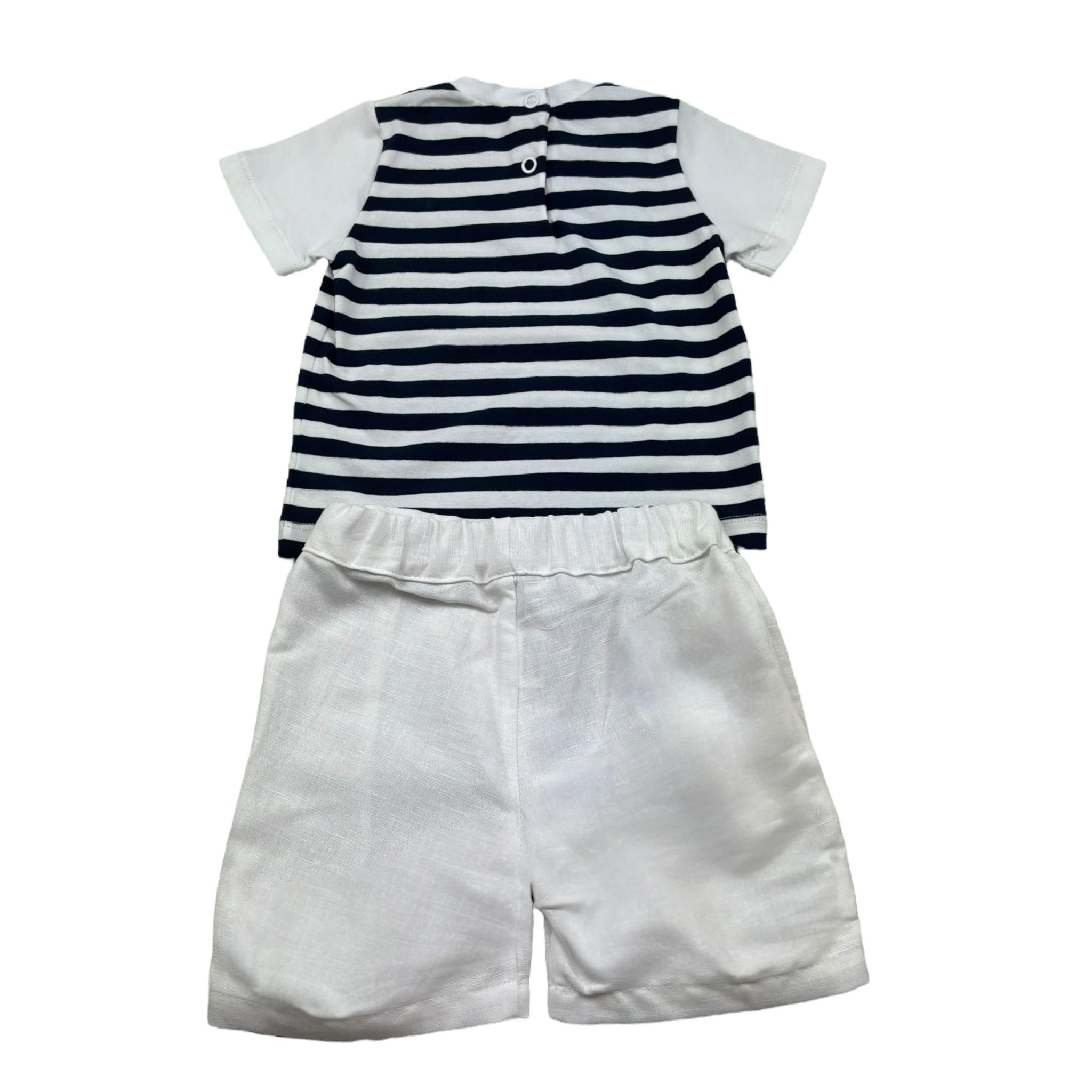 I Delfi Completo 2 Pezzi T-Shirt-Bermuda per Neonato 25P5327 BIANCO I DELFI 