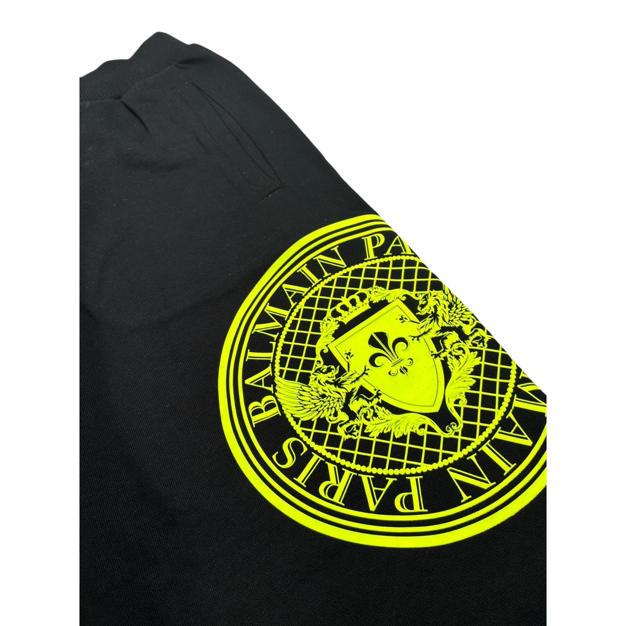 Balmain Bermuda tinta unita con Logo Nero per Bambino BU6S39 NERO BALMAIN 