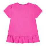 Guess T-Shirt Girocollo Tinta Unita con Logo per Bambina K5GI10K6YW4 FUXIA GUESS 