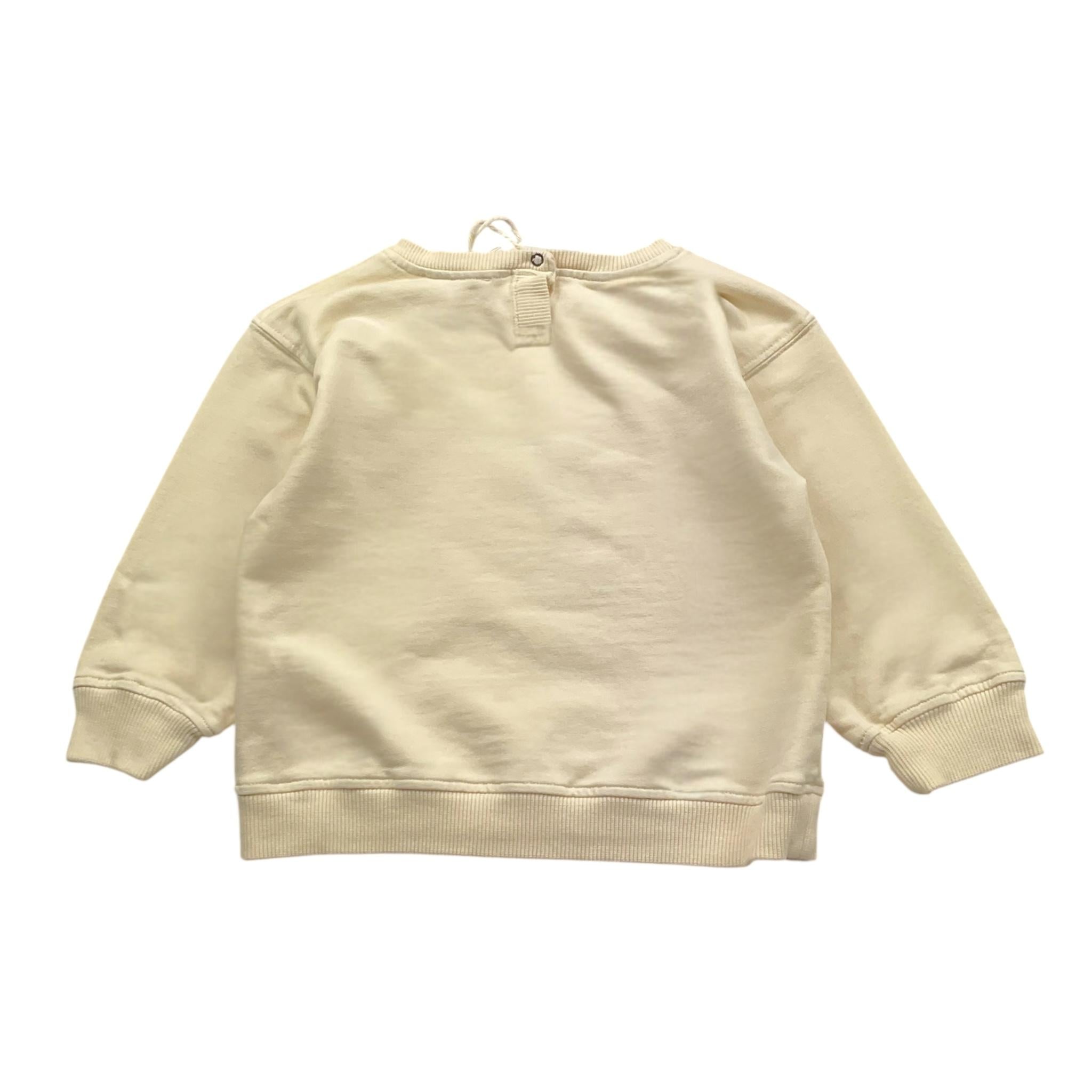 Babe & Tess Felpa Girocollo Tinta Unita con Stampa per Bambino 23518139 PANNA BABE & TESS 