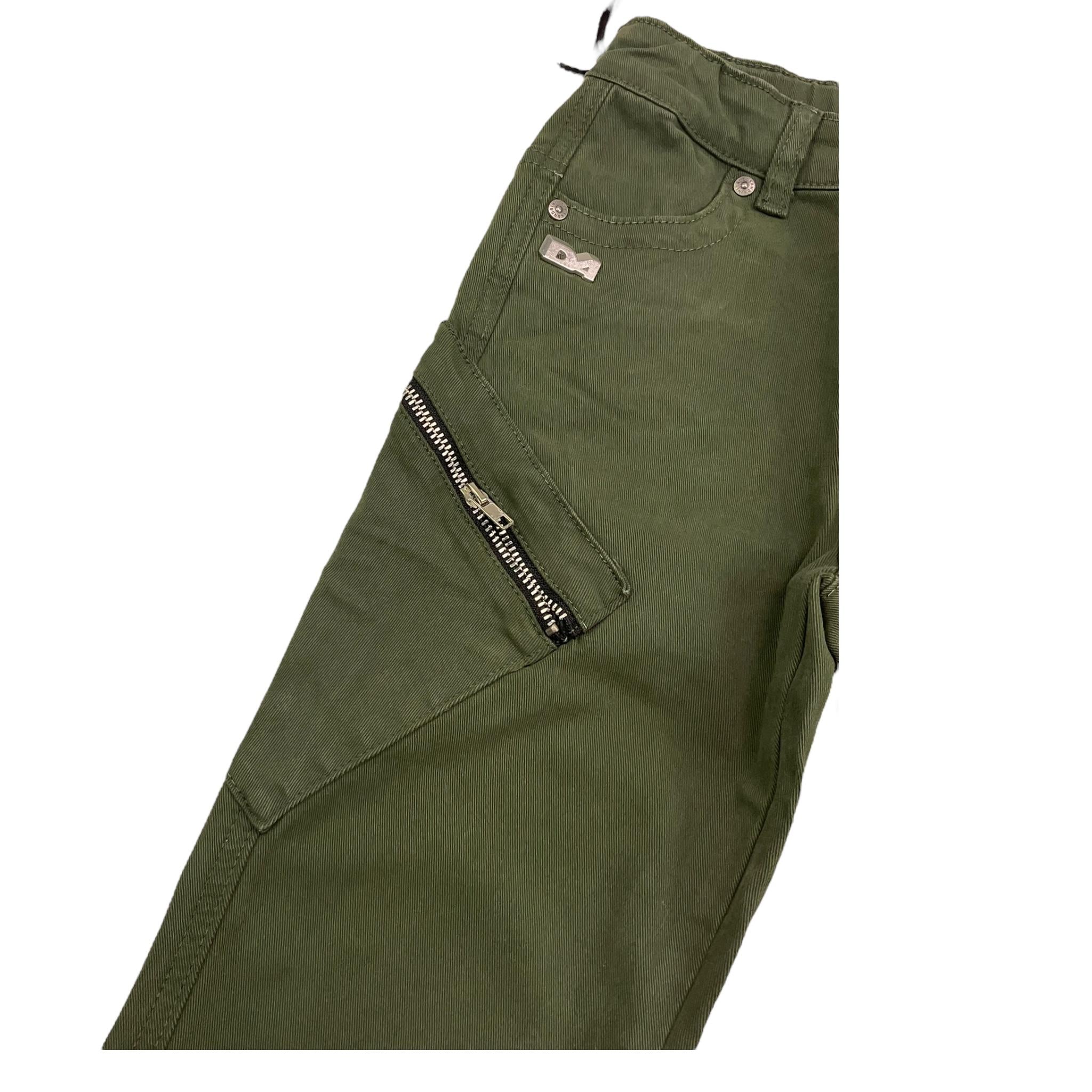 DANIELE ALESSANDRINI pantalone tinta unita con zip Verde per Bambino 1231P00025X VERDE DANIELE ALESSANDRINI 
