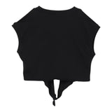 Pinko T-Shirt Girocollo Tinta Unita con Logo per Bambina KFTS004X NERO PINKO 