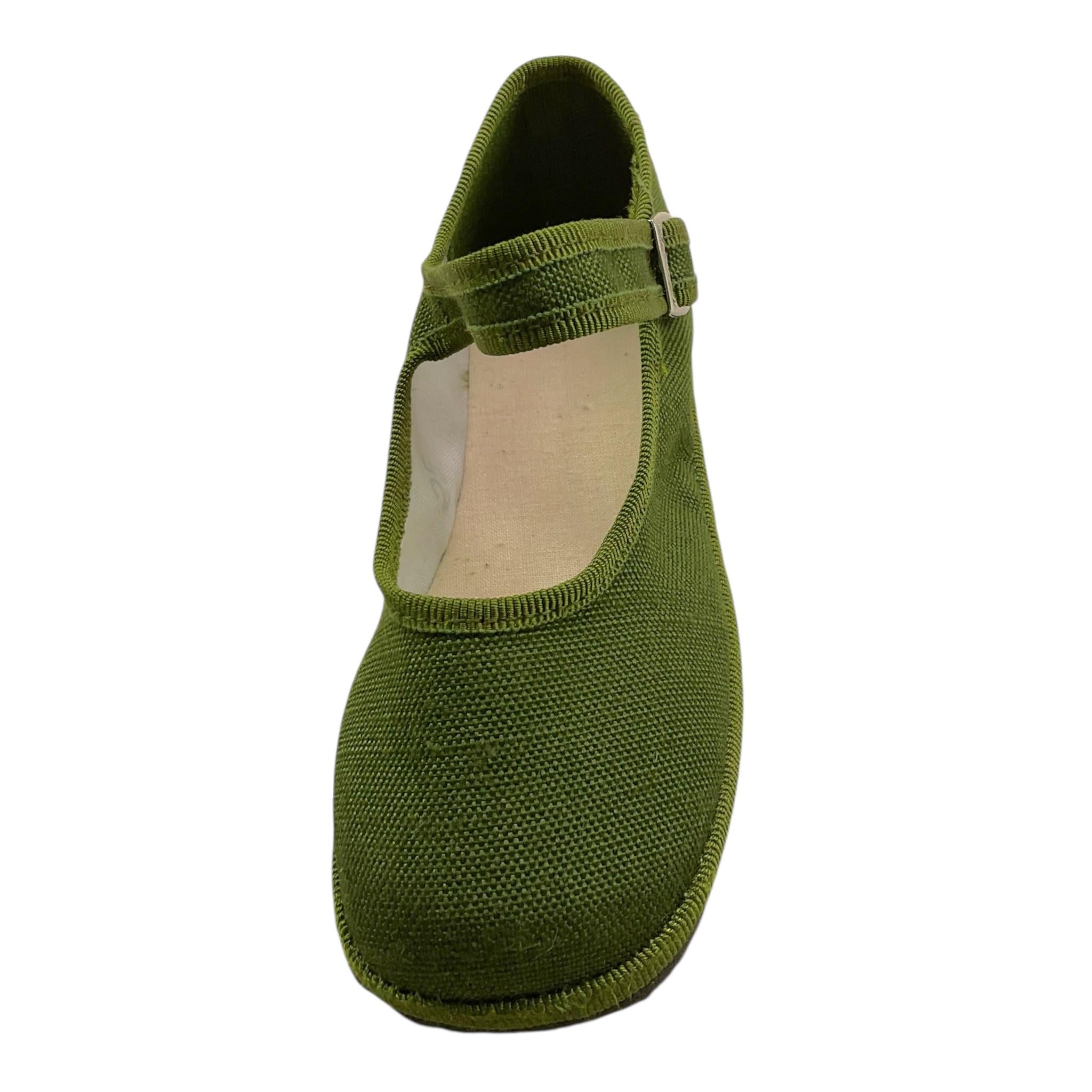 Bimbi Boutique Ballerine Tinta Unita con Fibia per Bambina 49680J VERDE BIMBI BOUTIQUE 