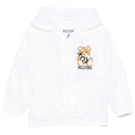 Moschino Giubbino Tinta Unita con Cappuccio per Neonato MUS022 BIANCO MOSCHINO 
