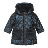 CARRE'MENT BEAU giubbino tinta unita con cappuccio e zip Blu per Neonata Y30231 BLU CARRE'MENT BEAU 