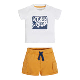 Guess Completo 2 Pezzi T-Shirt-Bermuda per Neonato I3GG02K8HM3 BIANCO GUESS 