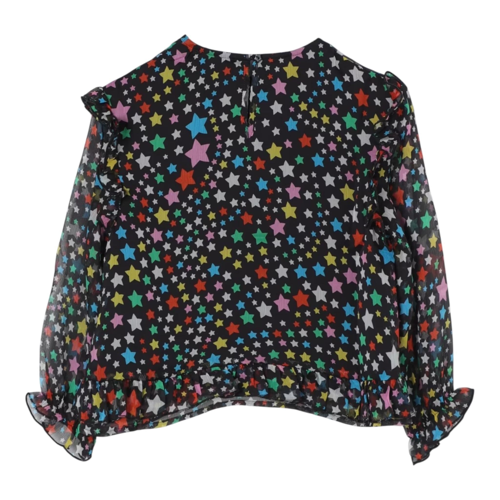 STELLA McCARTNEY camicia manica lunga fantasia stelle Nero per Bambina TV5A40X NERO STELLA McCARTNEY 