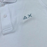 Sun68 Polo Mezza Manica Tinta Unita con Logo per Bambino A35309 BIANCO SUN68 