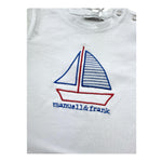 Manuel & Frank Body Mezza Manica Tinta Unita con Ricamo per Neonato MF7222I BIANCO MANUEL & FRANK 