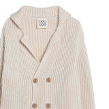 Dou Dou Cardigan Tinta Unita con Bottoni per Bambina DW9P00X BEIGE DOU DOU 