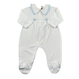 La Stupenderia Tutina tinta unita con Stampa Bianc0 per Neonato TBTT51 BIANCO LA STUPENDERIA 